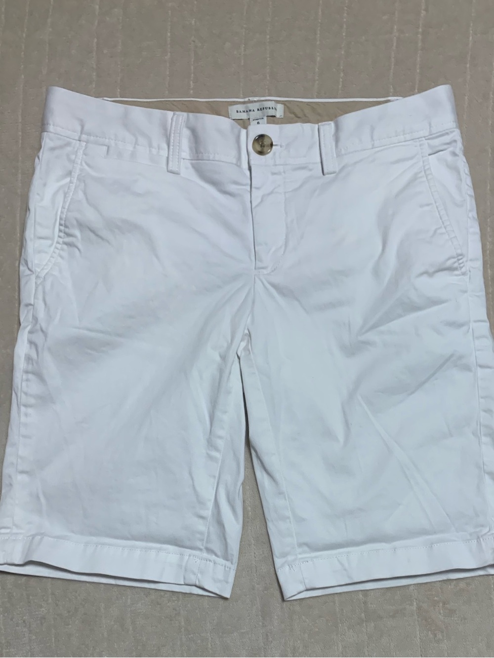 Banana Republic Women’s White Chino Shorts  6